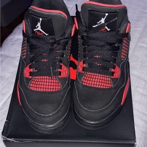 Jordan Retro 4 Black and Red Sneakers